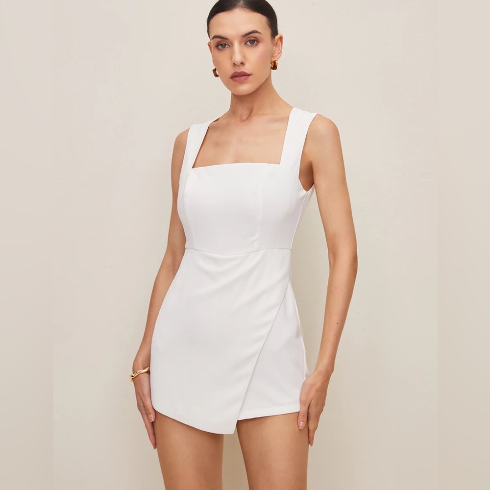 Summer Square Neck Sleeveless Skort